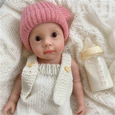 18-tolline Maggie Platinum Silicone Reborn Doll